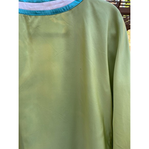 Randolph Duke SILK Open Front Short Kimono Blue Green Reversible Sz 8 Boho Artsy - Picture 7 of 13